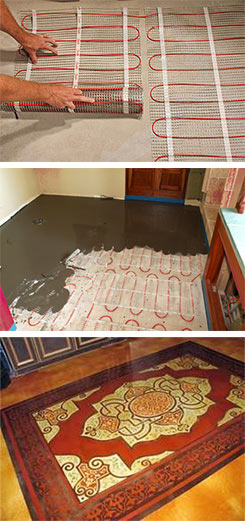 Radiant floor heating systems