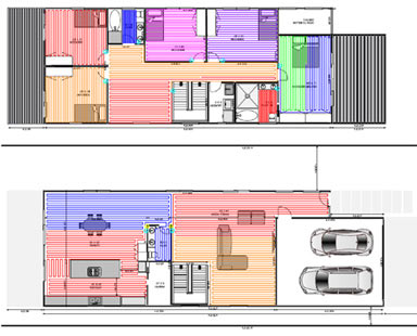 Example of a radiant floor heating system layout.